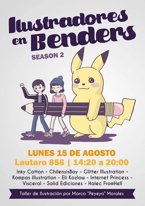 Afiche Ilustradores en Benders 2