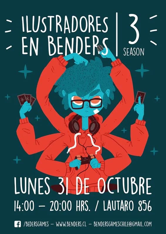 Afiche Ilustradores en Benders 3